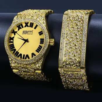 

FLAMBOYANT BLING METAL WATCH AND BRACELET| 530298