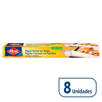 

Albal paper for oven-16 sheets cut-Pack 8 units (128 sheets)