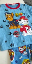 Paw Patrol-Pijama de algodón para niños, ropa de dormir de dos piezas, de manga larga