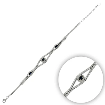 

KUTAYDAN 925 Sterling Silver Zircon Stone Bracelet
