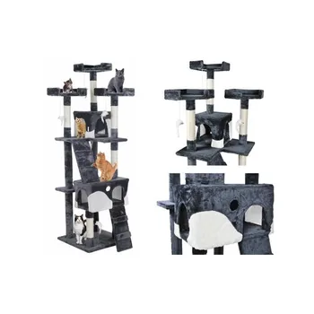 

Cat tree tree bed 170cm gray and white 2781