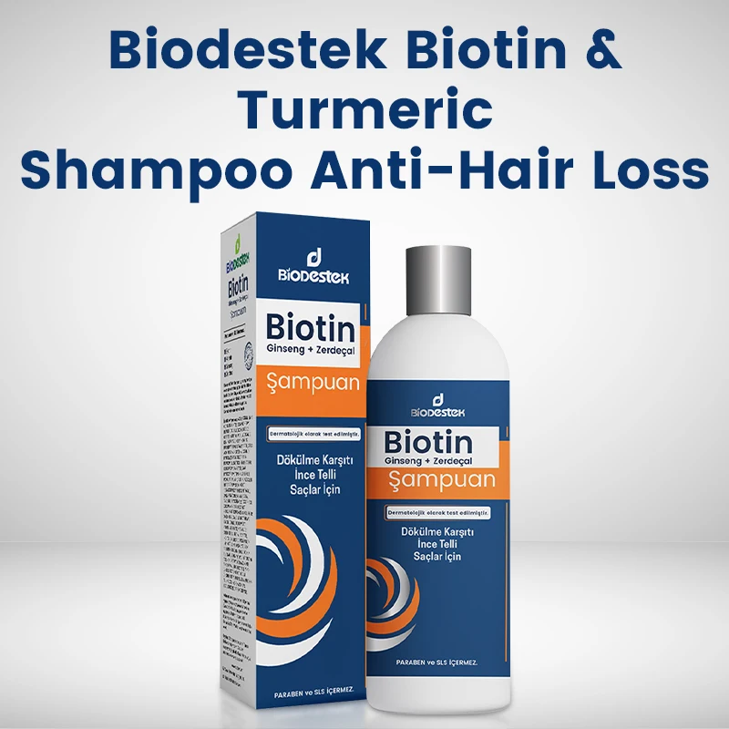 Biodestek Biotin &amp Turmeric Shampoo Anti-Hair Loss/Ginseng Keratin Ginseng Hair Loss Treatment Care Anti-hair of lost and weakened hair | Дом