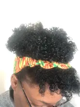 Lidia-Peluca de cabello sintético Afro rizado corto, extensión de cabello, 90g/Ud.