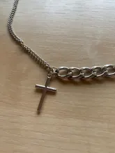 Colgante de acero inoxidable con forma de cruz para mujer, cadena, Gargantilla, joyería religiosa, moda masculina, 2020