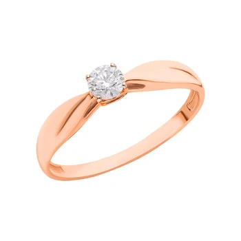 

Gold ring with diamonds sunlight sample 585