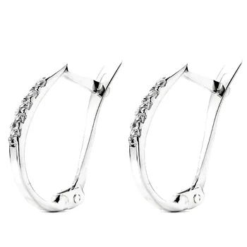 

Earrings 18k white gold multipiedra 17mm. [AB3019]