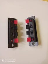 2 uds. De plástico 4 conector de posiciones Terminal Push In Jack carga de resorte Audio altavoz terminales protoboard Clip