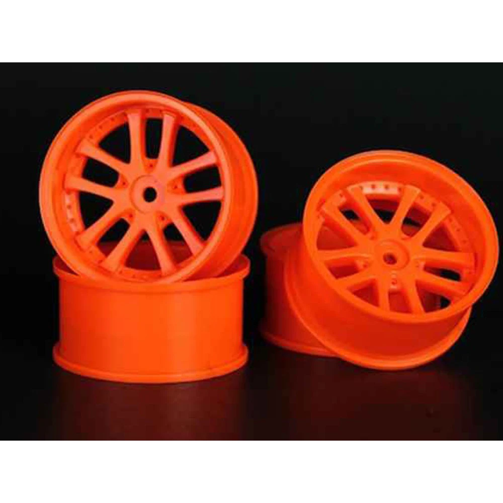 Speedline. Set 4 Cerchioni Per Rc 1/10 Orange Cars (Speedline 188O7). Cerchioni Drift Rc 1/10