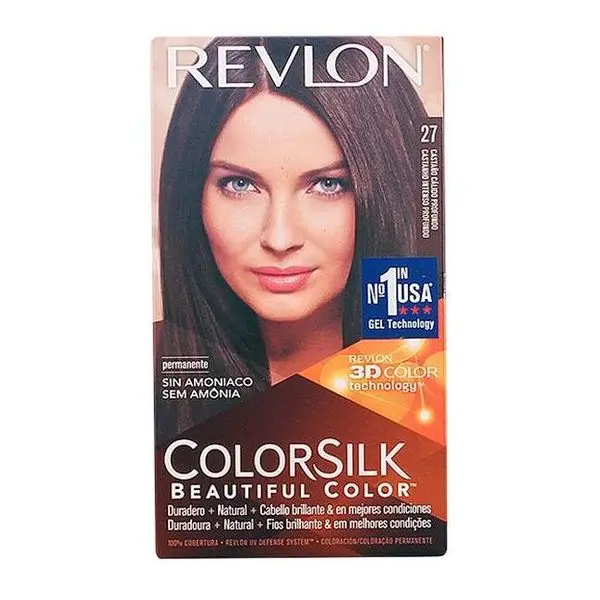Краситель без аммиака Colorsilk Revlon глубокий теплый каштан