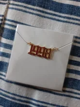 Collar de acero inoxidable con año de nacimiento para mujer, colgante con número de año dorado, joyería, regalo de cumpleaños, 2020