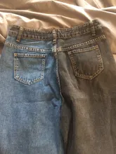 Viifaa-vaqueros de cintura alta para mujer, Vaqueros rectos informales con cremallera, color negro y azul, dos tonos, 2020