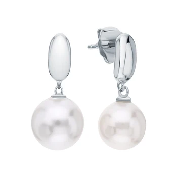 

Silver earrings with pearls imitation sunlight sample 925