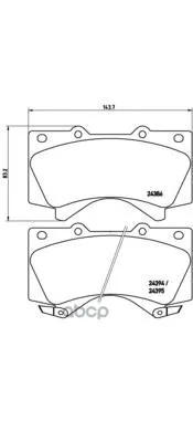 Колодки Тормозные Toyota Land Cruiser J200 4.5d/4.7 07-/Lexus Lx570 08- Передние Brembo P83107 Brembo арт. P83107