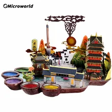 Microworld – Puzzle 3D en métal, Nano Puzzle en métal, Province chinoise d'anhui, modèles de bâtiments en vedette, Kits de bricolage découpés au Laser, jouets éducatifs, cadeau