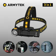 

LED Flashlight Armytek Wizard С2 Updated USB Rechargeable Multiflashlight 3 in 1 + 18650 Li-Ion Battery