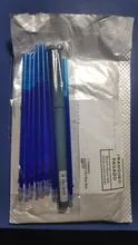 1 + 10 unids/set Panda magia Gel borrable pluma 0,35mm tinta azul y negra recambios Rod la escritura papelería bolígrafo de tinta de Gel