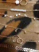 Tocona-Pulseras de borla de oro bohemio para mujer, joyería Bohemia, cuentas de hojas geométricas, cadena de mano en capas, conjunto de pulsera 9143