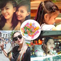 11 шт./партия-Япония и корейской версии популярных волос веревки для девочек лента для волос Цвет кос распространения артефакт косы