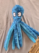 Juguete de peluche de 8 patas con sonido de pulpo para masticar, perro chillón, interactivo