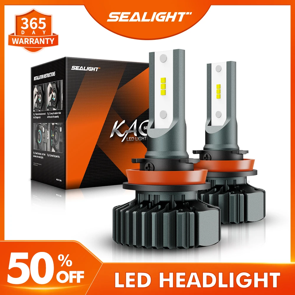 Светодиодные фары SEALIGHT H7 H11 9005 HB3 9006 HB4 9008 H13 H4 мотоциклетные Противотуманные с CSP