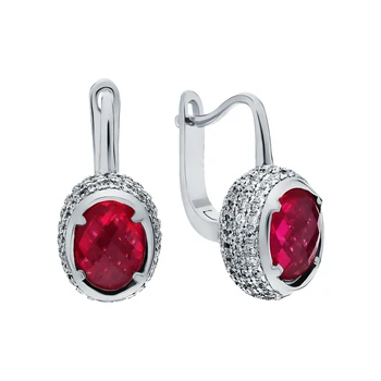 

Silver earrings with cubic zirconia sunlight sample 925