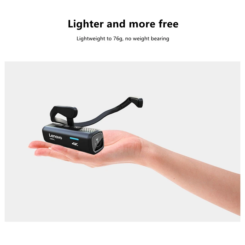 Camara digital Lenovo-Cámara de acción deportiva 4K, videocámara inalámbrica montada en la cabeza IP65, impermeable, EIS, antivibración, visión nocturna, DVR en vivo - Imagen 2