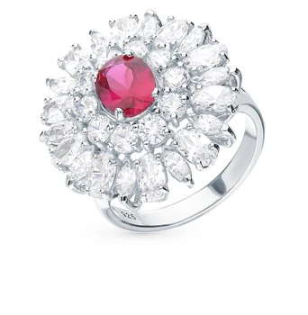 

Silver ring with rubies sunlight sample 925