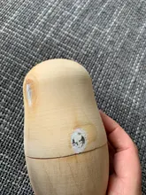 Juego de piezas de madera en blanco sin pintar, set de 5 piezas de madera rusas, muñecas anidadas Matrioska, juguete para regalo