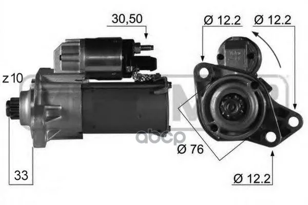 Стартер Audi A3/Ford Galaxy/Seat Alhambra/Cordoba/Ibiza/Leon/Toledo/Skoda Octavia/Vw Bora Era арт. 220056