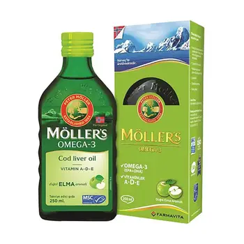 

Möller's Omega-3 Apple Flavored 250ml NATURAL SUPPLEMENTATION OF HEALTHY FOOD VITAMIN
