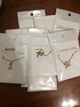 DOTIFI para las mujeres A-Z alfabeto carta colgante collares personalización collar de acero inoxidable Glamour joyas