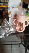 Baby Bottle Baby-Milk-Feeder-Set Glass Silicone Cute 
