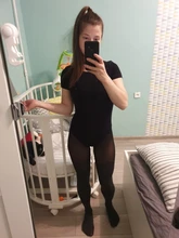 Body informal básico blanco y negro para mujer, Body de manga corta para mujer, Top de algodón, mono ajustado para mujer 2020