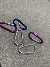 5 uds. De aleación de aluminio multicolor hebilla de seguridad llavero mosquetón de escalada con botón Camping senderismo gancho herramientas deportivas al aire libre