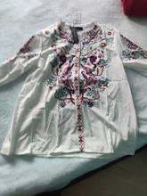 Autumn Blouse Shirts Tops Women's Long-Sleeve Bohemian Plus-Size Fashion Blusas Printed