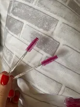 Zwellbe-Paquete de 25/50 Uds. De cepillo para maquillaje de pestañas, desechables, con mango de diamante, varitas de rímel, utensilio de extensión de pestañas