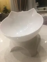 Cuencos elevados para gatos y perros, recipiente de comida elevado de 15 ° con soporte, individual, negro y blanco