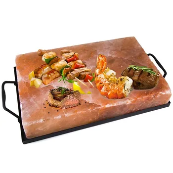 

Straightener salt pink HIMALAYA 30X20 CM with SUPPORT COOKING PAN fish meat