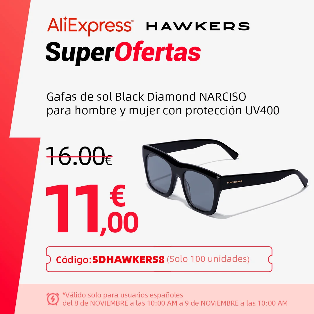 HAWKERS Gafas de sol Black Diamond NARCISO para hombre y mujer. Unisex con UV400 y Diseñado en España. Producto Oficial