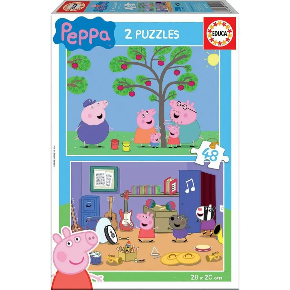 Indurca, 2 Puzzle Peppa 48 Pezzi. Puzzle Per Bambini. Puzzle Per Bambini. Regalo Di Natale, Compleanno