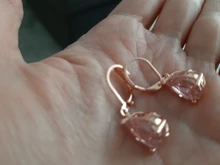 Pendientes de gota de plata S925 para mujer, gota de agua, Circonia cúbica rosa, joyas de compromiso para novia, pendiente colgante CCE624