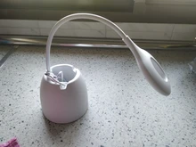 Pen-Holder Desk-Lamp Book Read-Light Dimming Bedside Home-Decor Pink Eye-Protect Touch