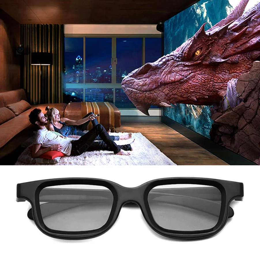 1Pcs/Lot VQ163R Polarized Passive 3D Glasses for 3D TV Real 3D Cinemas Cinema Polarised 3d Glasses Myopia Clips For Children New