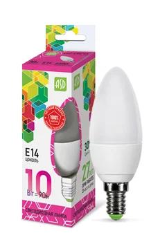 

LED lamp LED CANDLE-standard 10 W V E14 6500 900Лм ASD