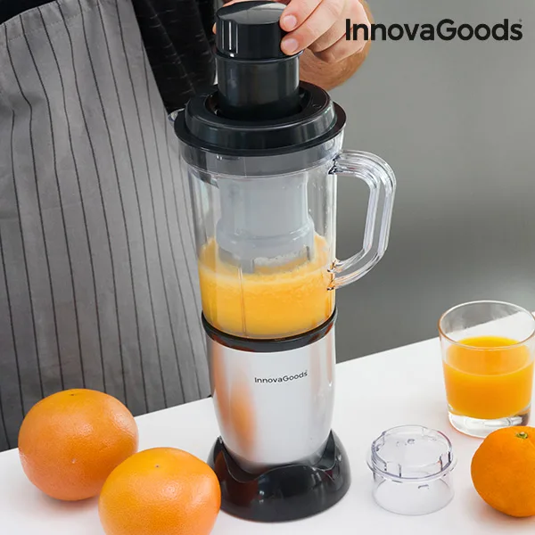 InnovaGoods One Touch Blender with Recipe Book 250W Grey