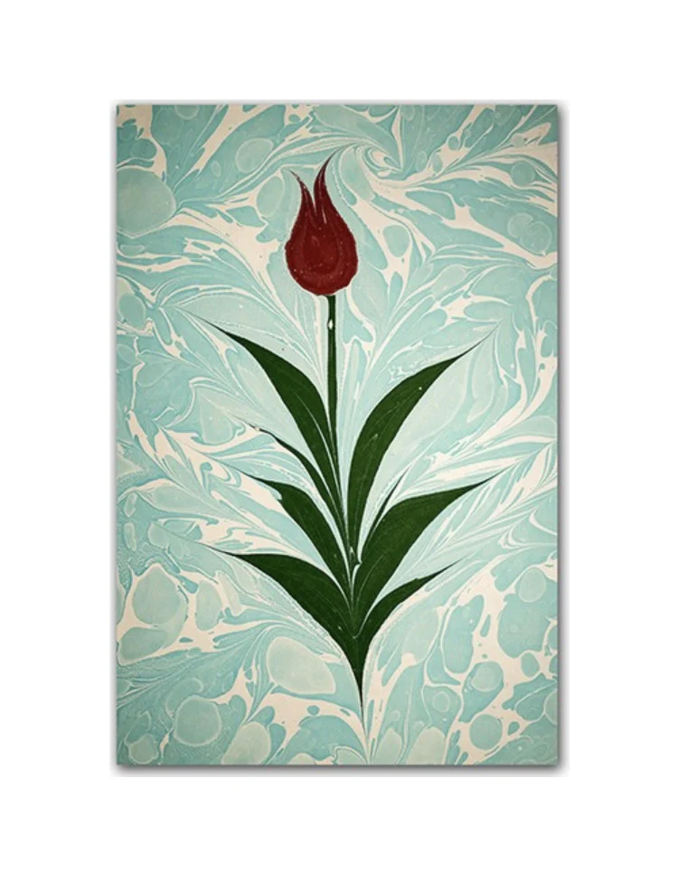 Turquoise Турецкая Wall Art Эбру Живопись Тюльпан Живопись Искусство Холст Картины Ислам Турецкая Арабская Каллиграфия Современное Искусство Стены Живопись Холст Исламский Декор Исламская Стена Искусства Цифровая Печать Картина - Цвет: Turquoise