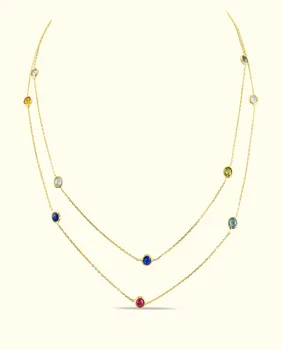 

Double Chain Tiffany Gold Necklace 02-380-S0020
