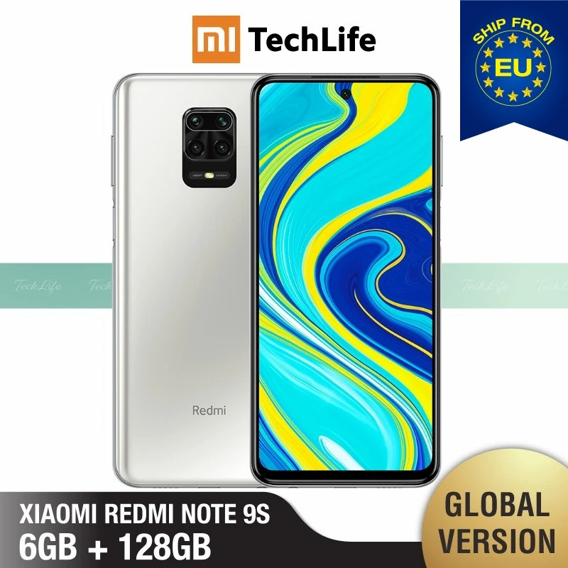 Global Version Xiaomi Redmi Note 9S 6GB RAM 128GB ROM (Brand New / Sealed) Redminote9s Smartphone Mobile