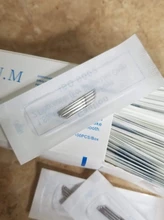 Aguja permanente para maquillaje de cejas, 3 filas, 16 Pines, cuchillas de aguja para bolígrafo de Microblading, bordado Manual, 100 Uds., envío gratis