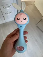 Destellos musicales para bebés, sonajero mordedor, juguetes con campanas de mano de conejo, mordedor móvil para bebés, chupete de lágrimas para bebés, juguetes educativos para edades tempranas de 0 a 12M